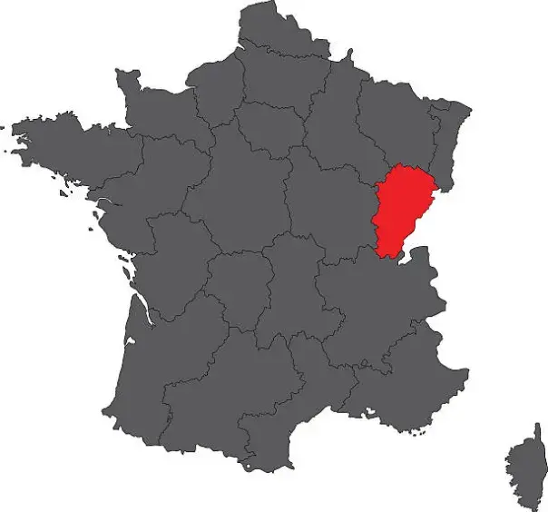Localisation de Belfort sur la carte de France